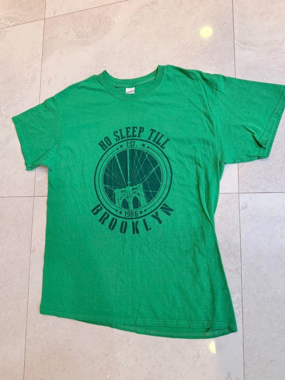 Gildan Green "No Sleep Till Brooklyn" Short Sleeve Tee